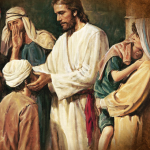 Jesus healing the blind man